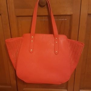 Neiman Marcus Bag coral color studded